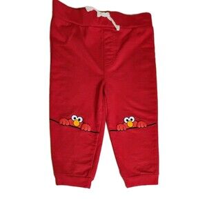 Vintage Sesame Street Baby Red Sweatpants ELMO, Size 24M